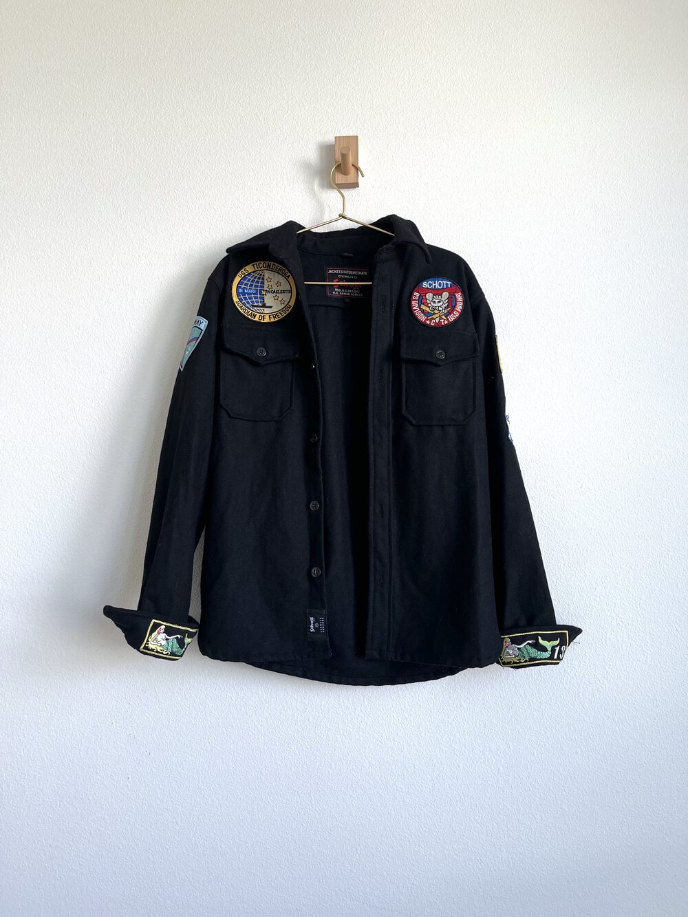 Schott NYC x Barneys NY Wool Patch CPO Shirt Jacket